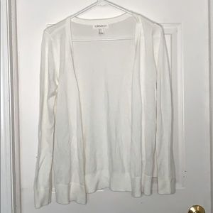 White cardigan